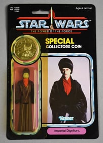 1984 Star Wars POT Force Imperial Dignitary Coin 92A Back MOC