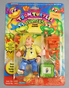 1992 Playmates TMNT Toon Turtles Burne-Unpunched-MOC-NOS