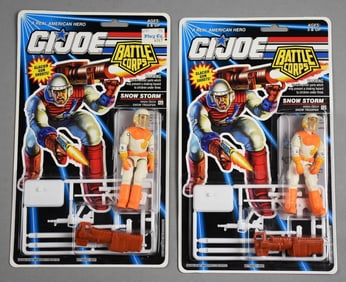 (2) 1992 GI Joe Battle Corps Snow Storm MOC-NOS