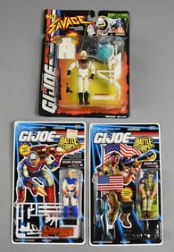 (3) 1990s Hasbro GI Joe Sgt Savage Battle Corps - MOC - NOS