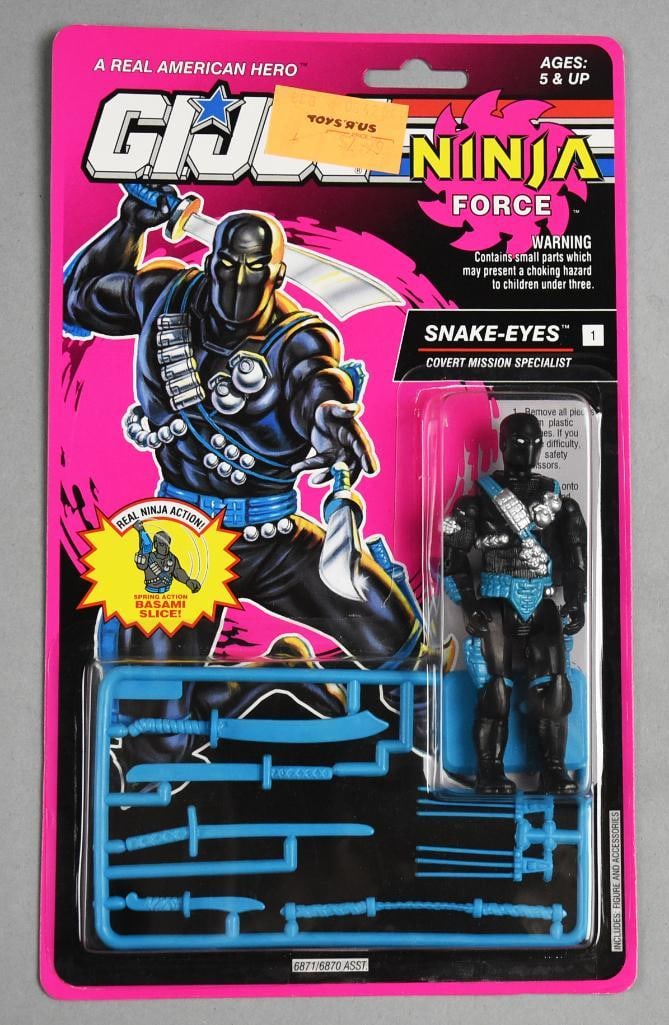 1992GI Joe Ninja Force Snake Eyes MOC-NOS: Lot is a 1992 Hasbro GI Joe Ninja Force Snake Eyes-MOC-NOS. Single owner collection from the largest toy collector on the West Coast.
