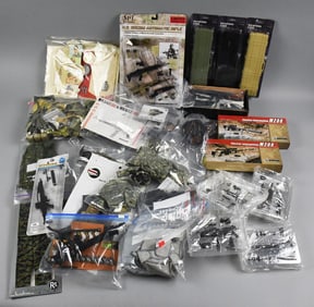 Assorted Scale Military Weapons & Other Accessories