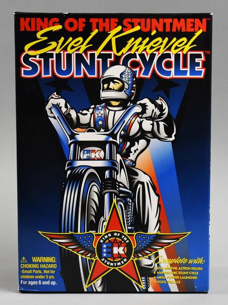 1998 Playing Mantis Evel Knievel Stunt Cycle - MIB-NOS: Single owner collection from the largest toy collector on the West Coast.