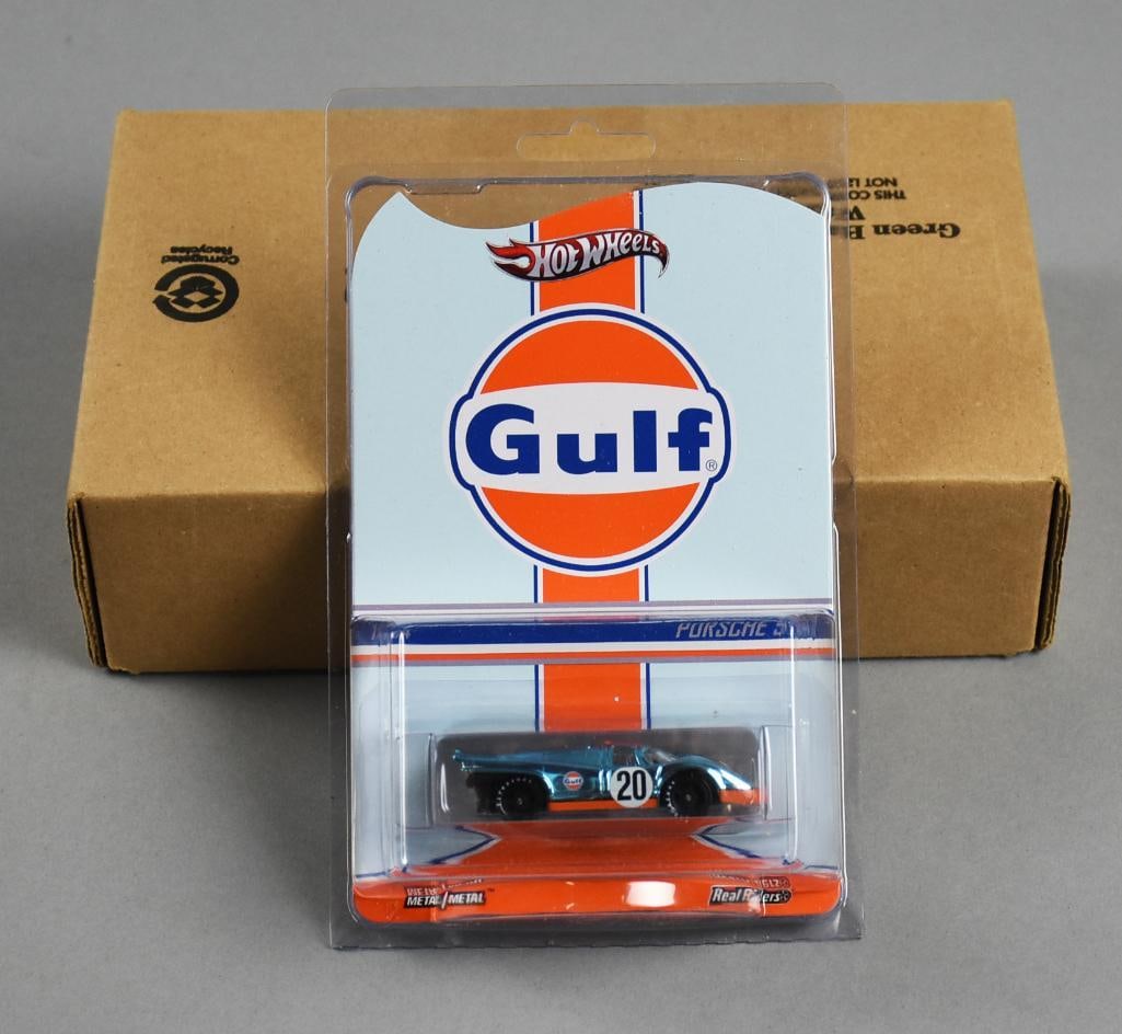 2013 Mattel Hot Wheels Gulf Porsche 917K LE 478/4000 NOS: Lot is a 2013 Mattel Hot Wheels Gulf Porsche 917K Limited Edition 478/4000 NOS. Single owner collection from the largest toy collector on the West Coast.