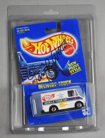 1989 Hot Wheels Larry Wood Signed Delivery Truck-MOC-NOS