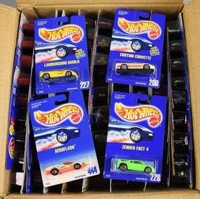 (83) 1990s Mattel Hot Wheels Asst. Factory Case - MOC-NOS