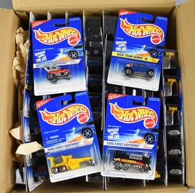 (58) 1990s Mattel Hot Wheels Asst. Factory Case - MOC-NOS