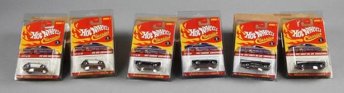 (6) 2000s Mattel Hot Wheels Convertibles MOC-NOS