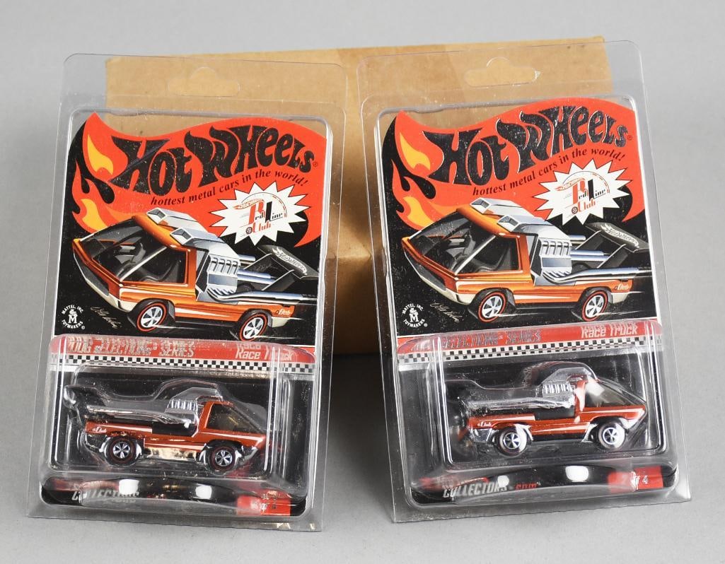 2006 Mattel Hot Wheels RLC Race Truck Low # 263/8590: Lot is a 2006 Mattel Hot Wheels Redline Club Race Truck-Ltd Ed-MIB-NOS. Both limited edition numbered 263 and 7343 of 8590. Single owner collection from the largest toy collector on the West Coast.Hot