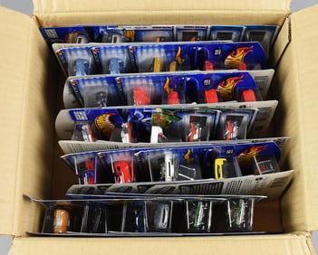(71) 2000s Mattel Hot Wheels Basic Asst-Shipping Box-MOC-NOS