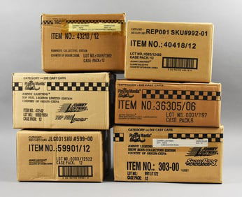 (6) Playing Mantis Johnny Lightning Factory Cases MOC-NOS