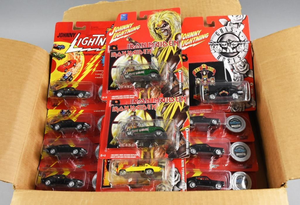 (69) 1990s-00s Johnny Lightning LE Heavy Metal PLUS-MOC-NOS: Lot is 69 1990s-00s Johnny Lightning LE Heavy Metal PLUS-MOC-NOS. Unsorted but does contain duplicates. Single owner collection from the largest toy collector on the West Coast.
