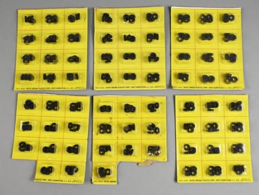 (6) 1963 Slot Car Aurora Model Motoring Tire Sets-MOC-NOS