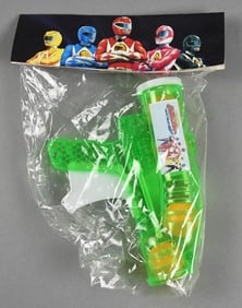 Vintage Power Rangers Plastic Air Gun w/ Balls Import-MIP-NOS