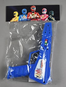 Vintage SCARCE Power Rangers Plastic Space Gun-Import-MIP-NOS