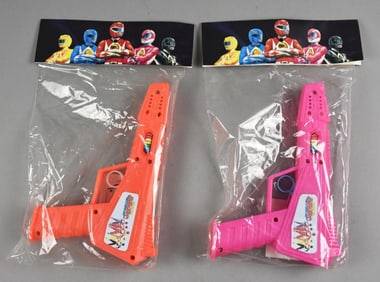 Vintage Power Rangers Plastic Space Guns Import-MIP-NOS