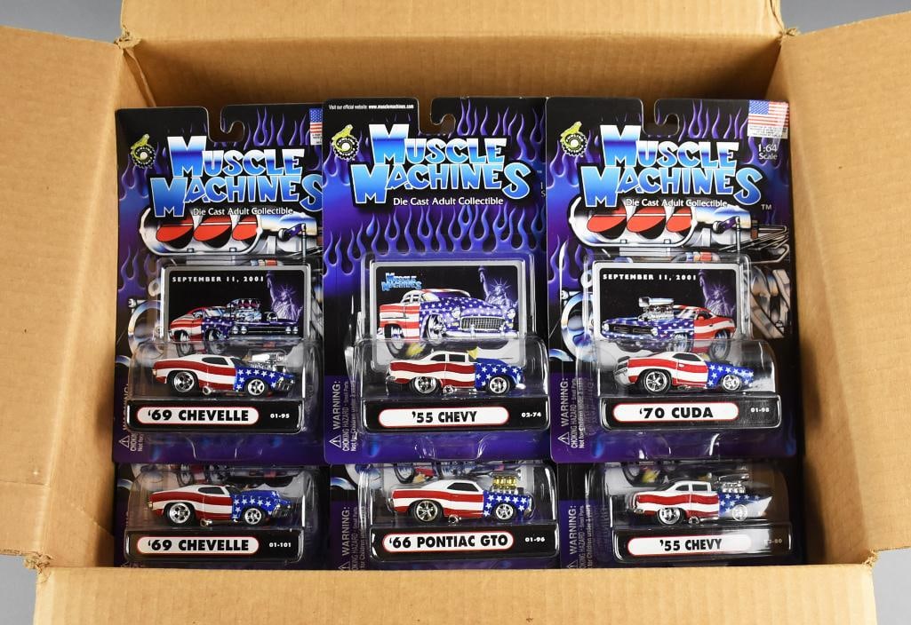 (60) 2000s Funline Muscle Machines Assortment-MOC-NOS: Lot is 60 2000s Funline Muscle Machines Assortment-MOC-NOS. Counted but unsorted. Single owner collection from the largest toy collector on the West Coast.