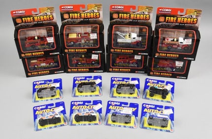 (16) 1990s-00s Corgi Auto City & Fire Heroes - MIP-NOS