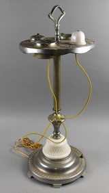 c1930 Art Deco Lighted Smoking Stand - Works!