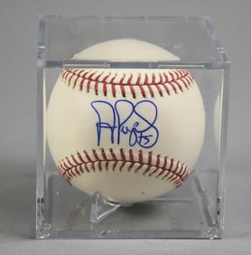 Albert Pujols Signed Spring Training Ball MLB Hologram Sticker