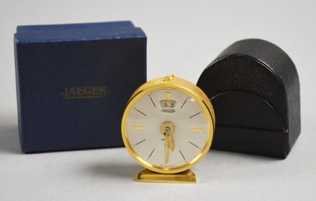 Jaeger Recital No. 101 Alarm Clock w/ Case & Original Box