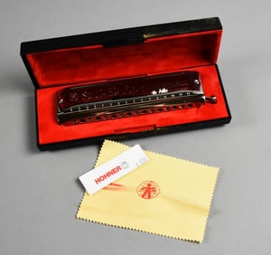 Vintage Hohner Super 64 Chromonica Harmonica in Box