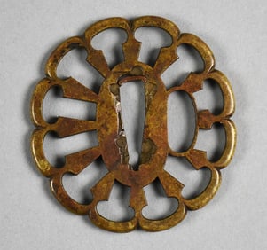 18th-19th Century Japanese Bronze Pierced Tsuba