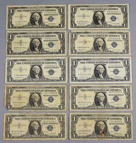 1935 H, 1957 $1 One Dollar Silver Certificate-Blue Seal