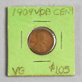 1909 VDB Lincoln Head Wheat Penny - Fine