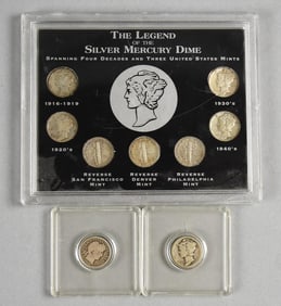The Legend of the Silver Mercury Dime Collection PLUS