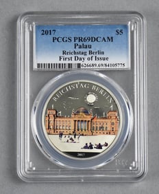 999 PCGS 2017 Reichstag Berlin-1st Day Issue-Colorized