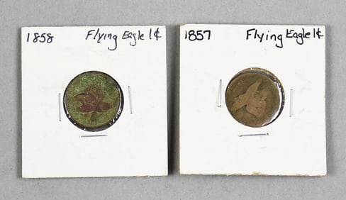 1857 & 1858 United States Flying Eagle Pennies
