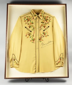 Vintage Gene Autry Signed Cowboy Shirt W/letter LOA