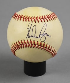 Nolan Ryan Hall of Fame Pitcher Signed Baseball