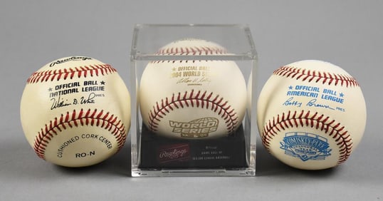 American League, National League & World Series Game Balls