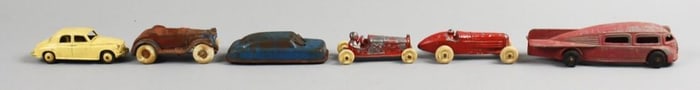(6) Vintage Die Cast - Slush Mold Cars - Loose