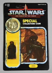 1984 Kenner Star Wars POTF Jawa Coin 92A Back-NOS