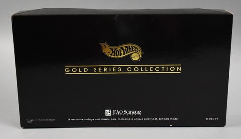 1994 Mattel Hot Wheels FAO Schwarz Gold Series Collection-NOS