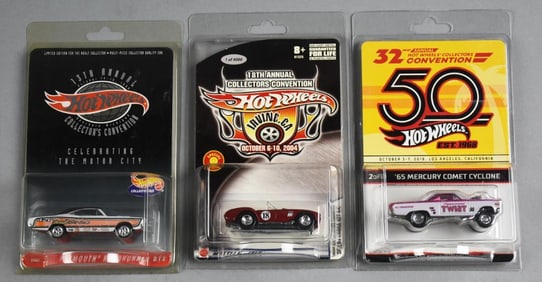 1999, 2004, 18 Mattel Hot Wheels Convention Die-Cast-MOC-NOS