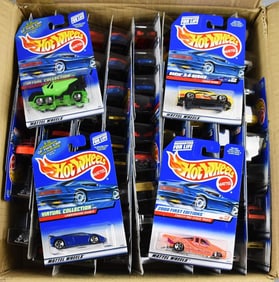 (76) 1990s-00s Mattel Hot Wheels Asst Factory Case-MOC-NOS