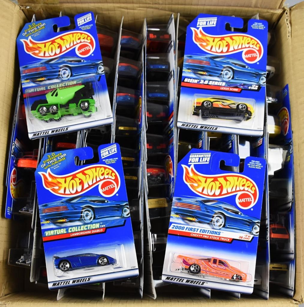 (76) 1990s-00s Mattel Hot Wheels Asst Factory Case-MOC-NOS (1 of 5)