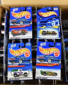 1990s-2000s Mattel Hot Wheels Factory Case, 74 Die-Cast-NOS