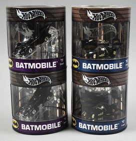 2004 Mattel Hot Wheels Oil Can Bat Mobiles Ltd Ed-MOC-NOS