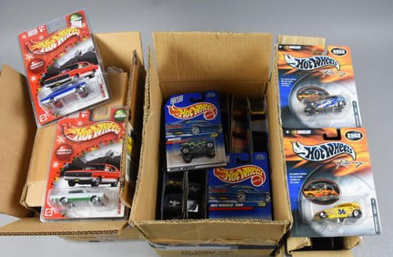 (49) 1990s-00s Mattel Hot Wheels-Factory Cases-MOC-NOS