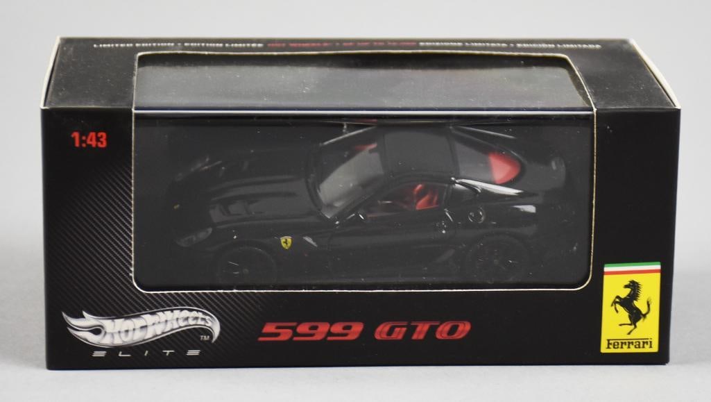 2011 Mattel Hot Wheels Ferrari 599 GTO 1:43 MIB-NOS: From the Hot Wheels Elite Line. 1:4 Scale. Single owner collection from the largest toy collector on the West Coast.