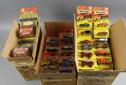 (84) 1990s Tyco/Mattel Matchbox Factory Cases-MOC-NOS