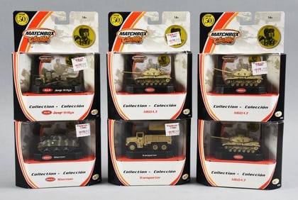 (6) 2001 Mattel Matchbox Collectibles-Military-MIB-NOS