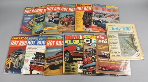 (13) 1960s-70s Popular Hot Rodding, Hot Rod & More Magazines