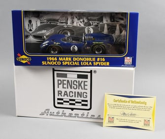 Penske Racing 1966 Mark Donohue Sunoco Lola Spyder-COA-NOS