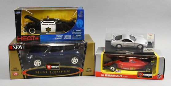 (4) 2000s Burago, Jada & More Assorted Scale Die-Cast-MIB-NOS
